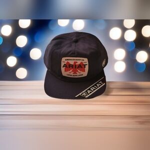 Ariat Eagle Patch Hat Cap Navy Blue Snap Back